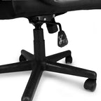 Mid Back Adjustable Faux Leather Office Chair in Black