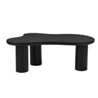 Easy Assembly Cloud Coffee Table with 1.5'' Thick Tabletop, Cream Style Irregular End Table with 3 Sturdy Legs
