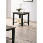 Simple Modern Look Wooden 1pc End Table Living Room Sofa Side Table Solid Rubberwood