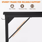 63 Inch Game Computer Desk with Storage, Home Office Modern Simple Style PC Table for Youth Student Adult