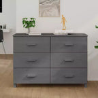 Dresser Dark Gray 44.5x15.7x31.5 Solid Wood Pine
