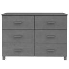 Dresser Dark Gray 44.5x15.7x31.5 Solid Wood Pine