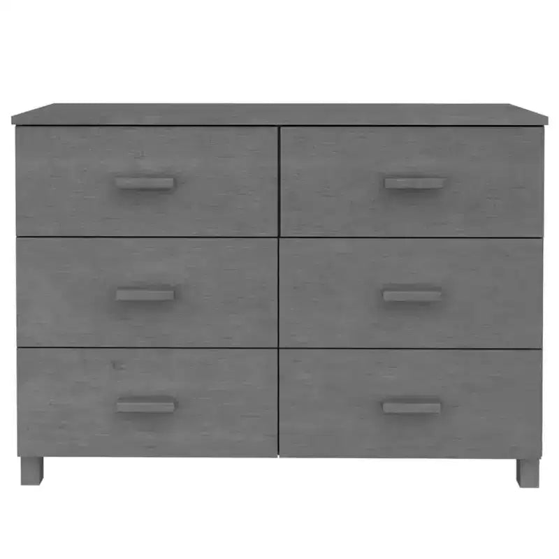 Dresser Dark Gray 44.5x15.7x31.5 Solid Wood Pine