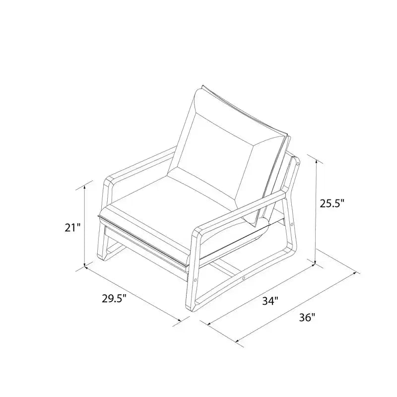 Mika Upholstered Sling Accent Chair