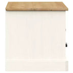 White Solid Wood Pine TV Stand Entertainment Center - 41.7x15.7x15.7 with Drawer, Open Shelf & Cabinet, Easy Clean