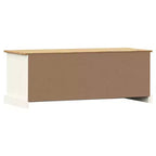 White Solid Wood Pine TV Stand Entertainment Center - 41.7x15.7x15.7 with Drawer, Open Shelf & Cabinet, Easy Clean