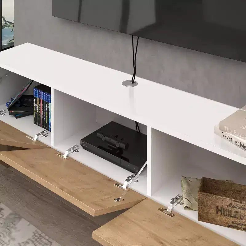 Mobile TV Sospeso a Parete per TV Fino a 75 Pollici, Bianco