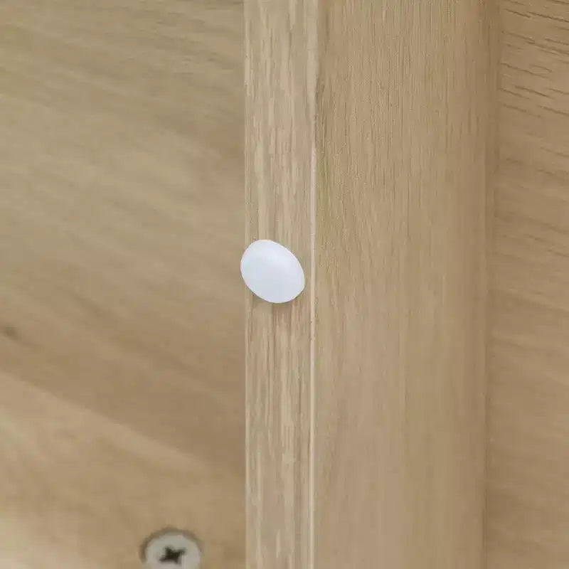 Cassettiera in legno scanalata Erin Modern da 120 cm con 6 cassetti, LED e design senza maniglie