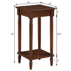 28 in.H Brown Color Rectangle Wood Table Top End Table 1 -piece