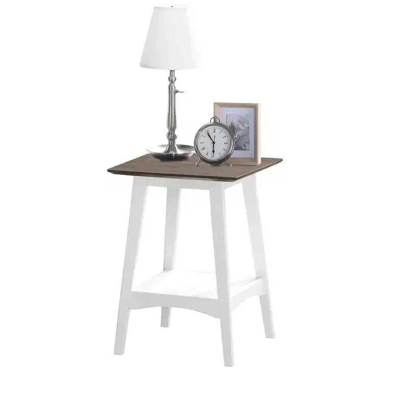 24 in.H White Color Rectangle Wood Table Top End Table 1 -piece