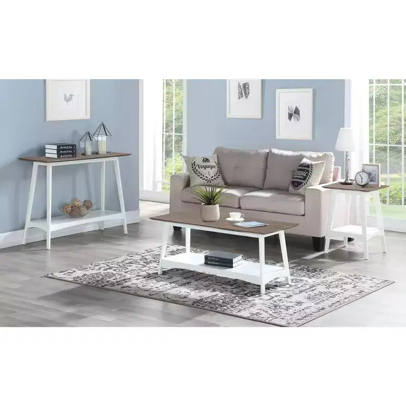 24 in.H White Color Rectangle Wood Table Top End Table 1 -piece