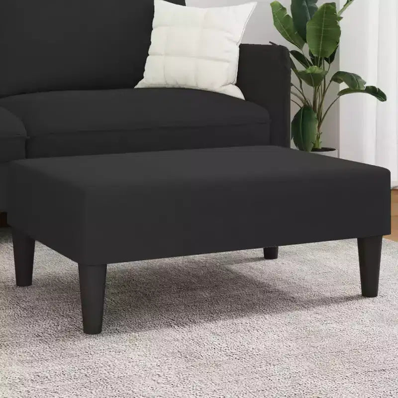 Modern Ottoman Footstool, Velvet Upholstered Pouf Stool for Footrest, Compact Accent Seating for Living Room
