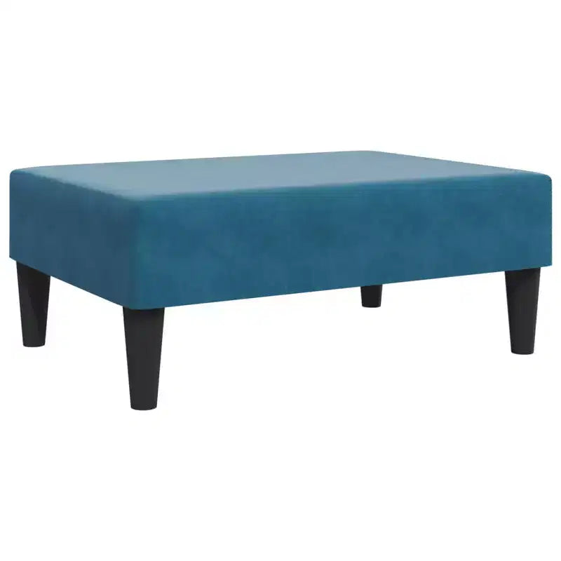 Modern Ottoman Footstool, Velvet Upholstered Pouf Stool for Footrest, Compact Accent Seating for Living Room