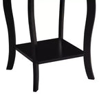 Belmont Square End Table with Two Tier Shelving, Classic Transitional Accent Side Table with Spacious Storage for Living Room Dcor