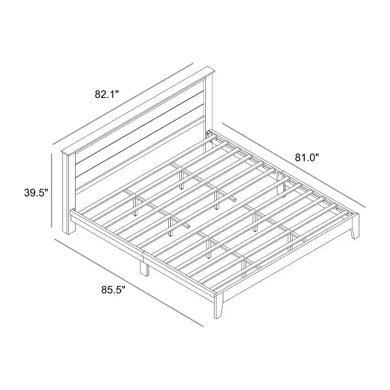 King Tiena Lencia Bed with Headboard Knotty Oak