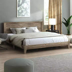 King Tiena Lencia Bed with Headboard Knotty Oak