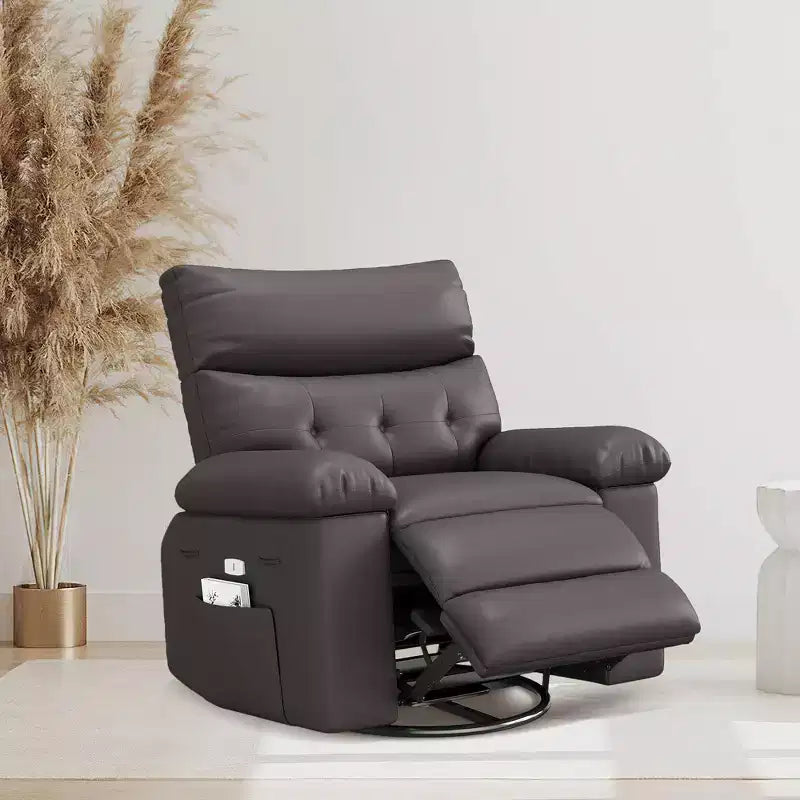 Extra Wide Swivel Rocking Recliner Chair for Adults, Massage Recliner Sofa, Upholstered Glider Reclining Nursery Chair