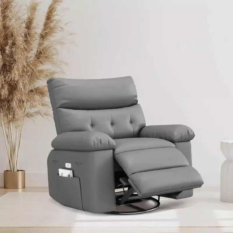 Extra Wide Swivel Rocking Recliner Chair for Adults, Massage Recliner Sofa, Upholstered Glider Reclining Nursery Chair