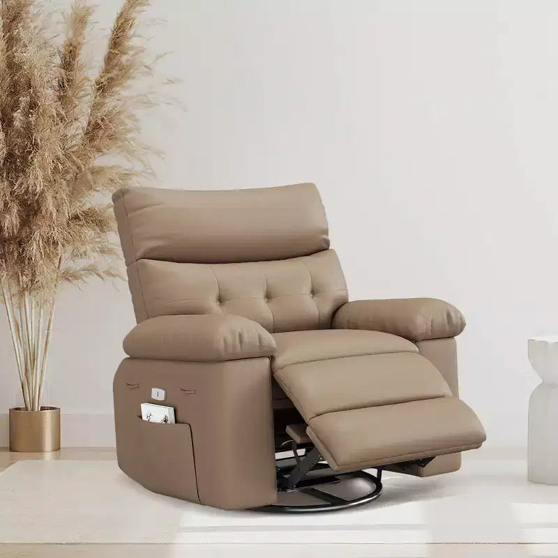Extra Wide Swivel Rocking Recliner Chair for Adults, Massage Recliner Sofa, Upholstered Glider Reclining Nursery Chair