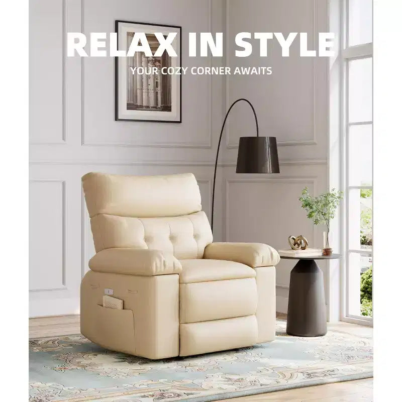 Extra Wide Swivel Rocking Recliner Chair for Adults, Massage Recliner Sofa, Upholstered Glider Reclining Nursery Chair