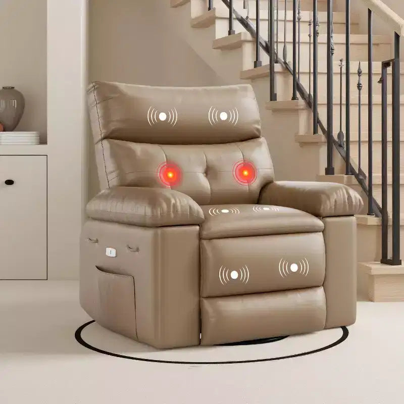 Extra Wide Swivel Rocking Recliner Chair for Adults, Massage Recliner Sofa, Upholstered Glider Reclining Nursery Chair