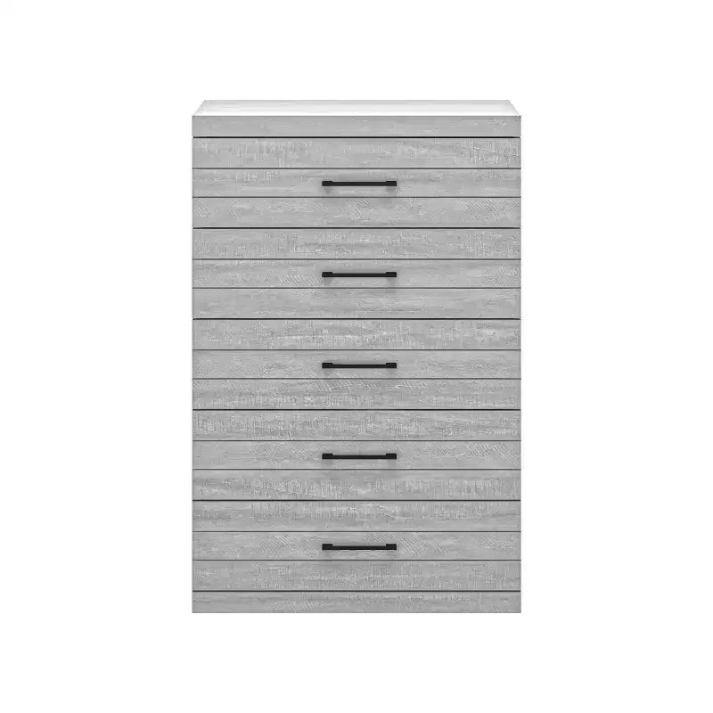 5 Drawer Chest (Interlock) - Dusty Grey Oak