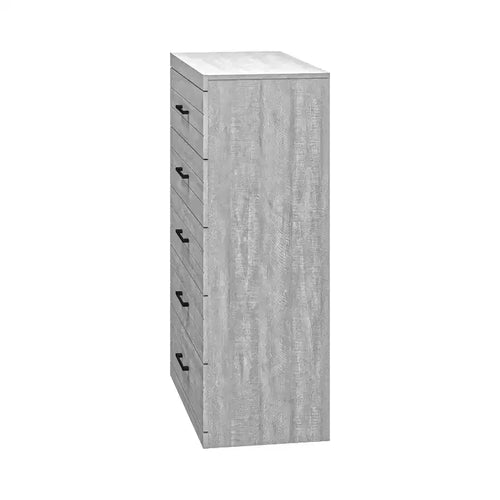 5 Drawer Chest (Interlock) - Dusty Grey Oak