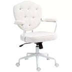 Home Office Desk Chairs, Upholstered Vanity Chair with Adjustable Height, Swivel Chair for Office, Study, Reading Room