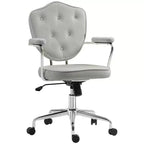 Home Office Desk Chairs, Upholstered Vanity Chair with Adjustable Height, Swivel Chair for Office, Study, Reading Room