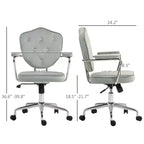 Home Office Desk Chairs, Upholstered Vanity Chair with Adjustable Height, Swivel Chair for Office, Study, Reading Room