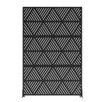 Triangular Prismatic Light Black Galvanized Steel Screen Outdoor and Indoor Divider with Free Standing Decorative Privacy Screen