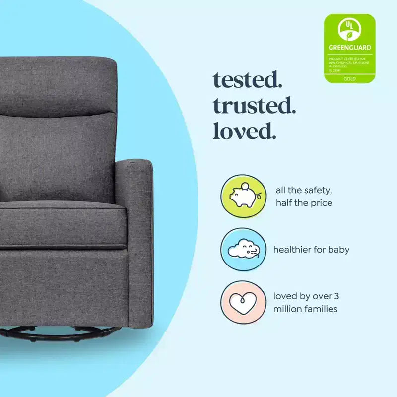 Gabby Pillowback Swivel Glider