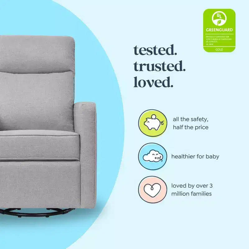 Gabby Pillowback Swivel Glider