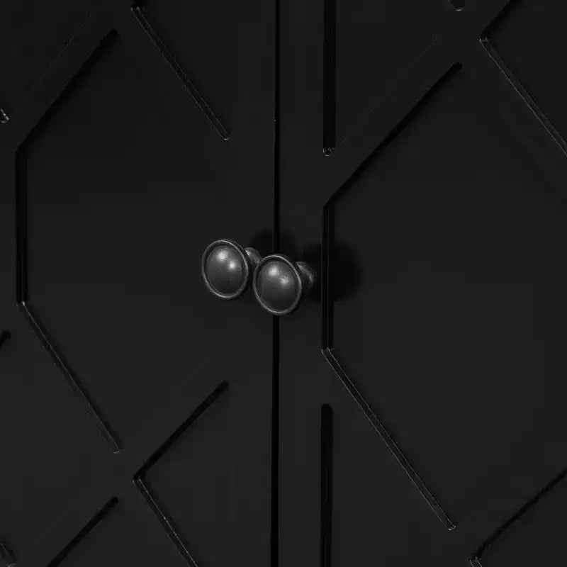 Consolle Minimalista in Legno con Mobiletto Contenitore, Tavolo d'Ingresso Moderno con Anta Poligonale e Ripiano Inferiore per Studio e Soggiorno