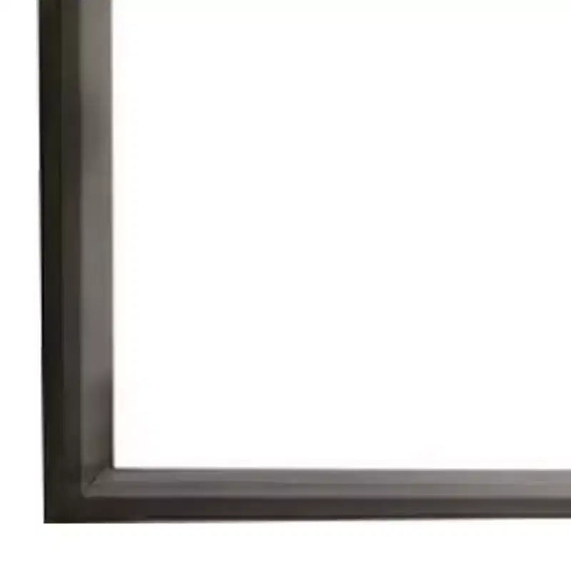 Specchiera con bordo smussato da 35 pollici, in legno marrone