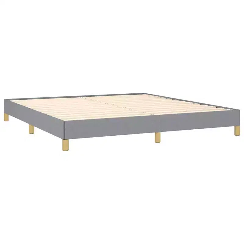Struttura letto Grigio chiaro 100% poliestere, compensato, legno ingegnerizzato King