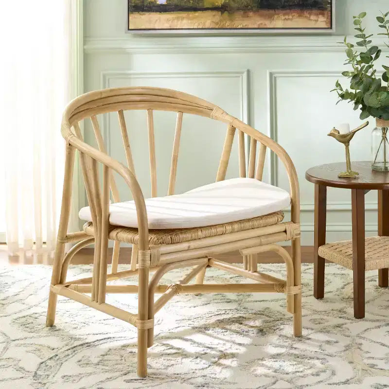 Sedia da pranzo in rattan - SEA8041 - Naturale/Crema - Safavieh