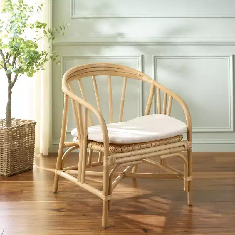 Sedia da pranzo in rattan - SEA8041 - Naturale/Crema - Safavieh