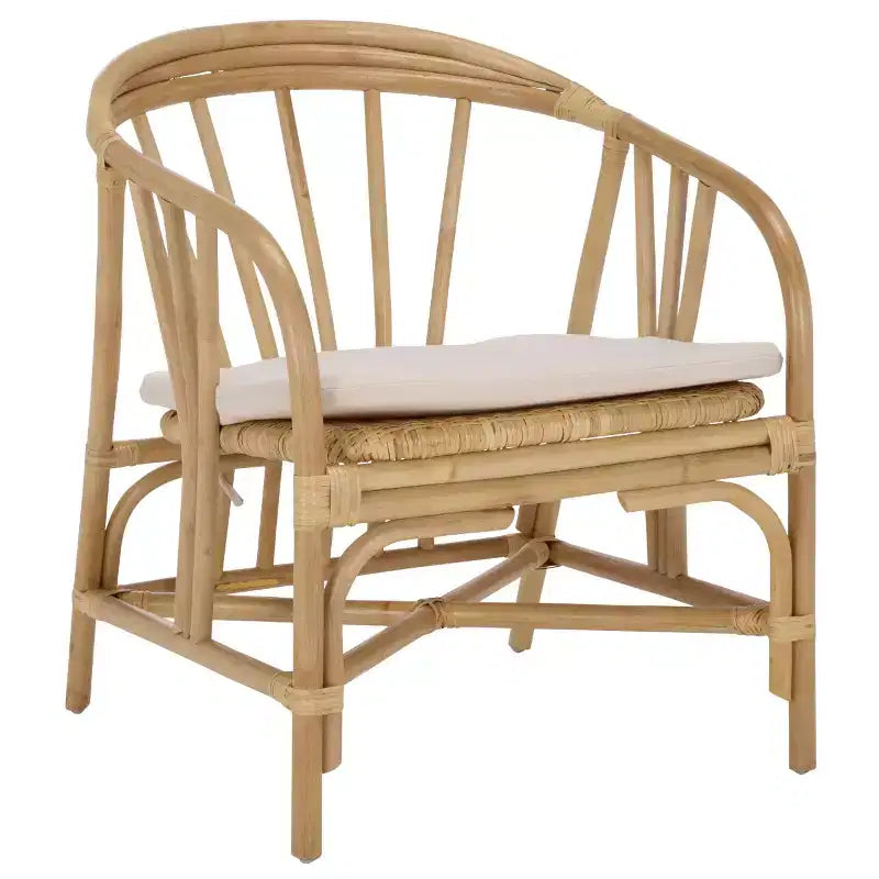 Sedia da pranzo in rattan - SEA8041 - Naturale/Crema - Safavieh