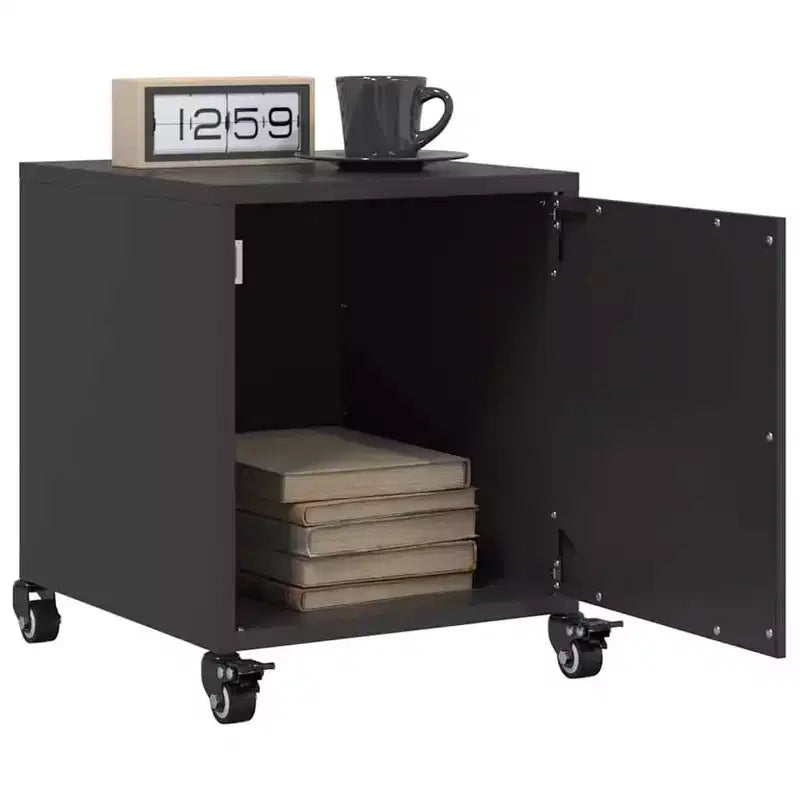 Comodino in acciaio laminato a freddo 14,2 x 15,4 x 17,1 pollici