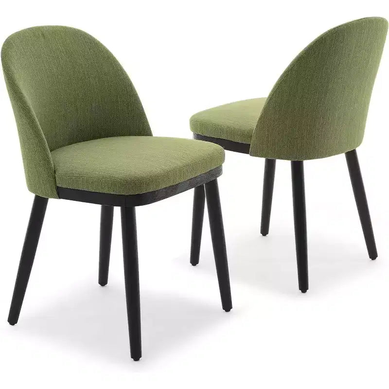 Set di 2 sedie imbottite per sala da pranzo, sedie moderne in tessuto e legno per sala da pranzo, sedie da pranzo con schienale alto per cucina, ristorante