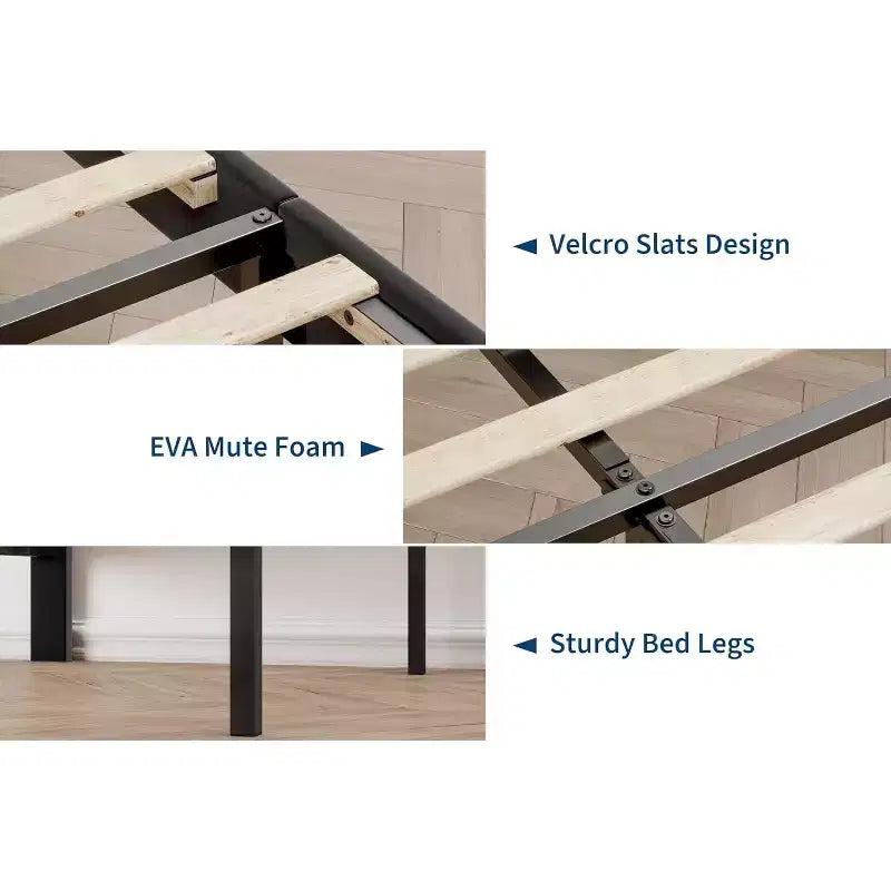 Struttura letto matrimoniale/queen size, struttura letto imbottita in velluto con canali verticali trapuntati e robuste doghe in legno, struttura letto a piattaforma di facile montaggio, senza rumore
