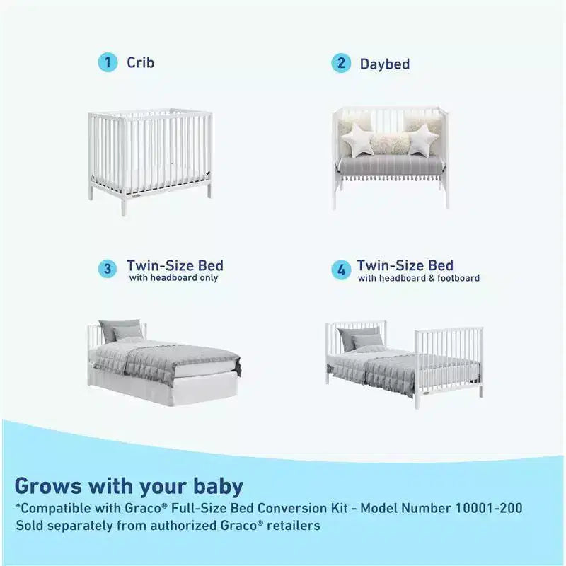 Culla convertibile 4-in-1 Teddi con materasso