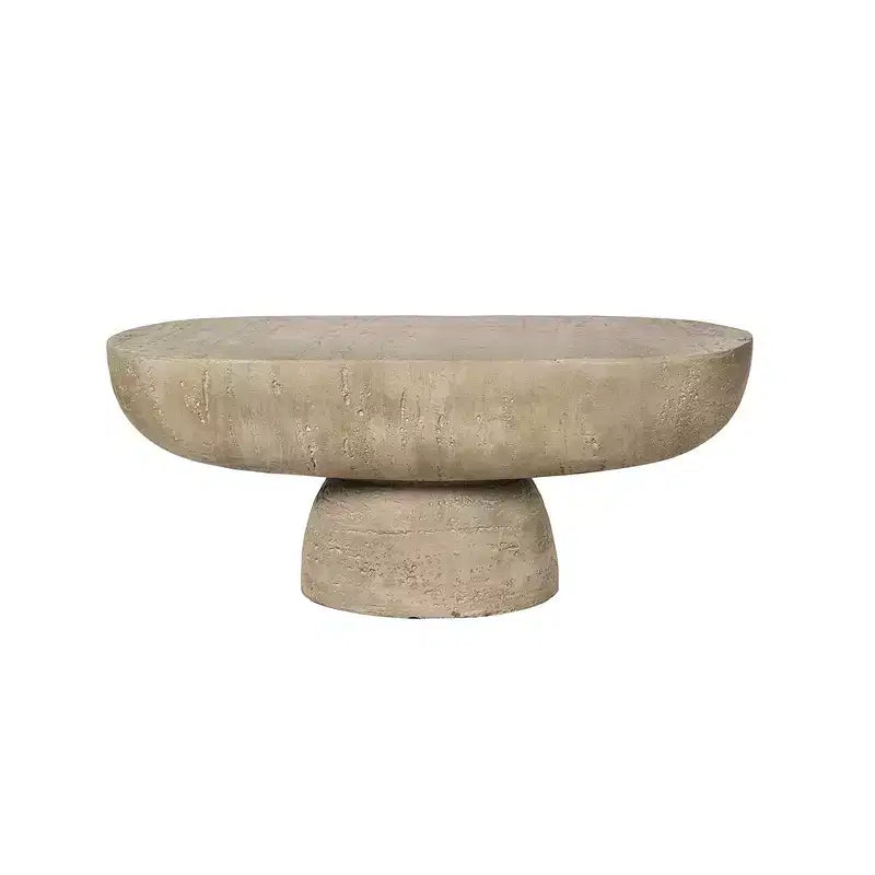 Cream Oval Coffee Table Living Room Center Table 36x24x15
