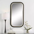 Gold Black 23 1/4 x 43 1/4 Rectangular Wall Mirror