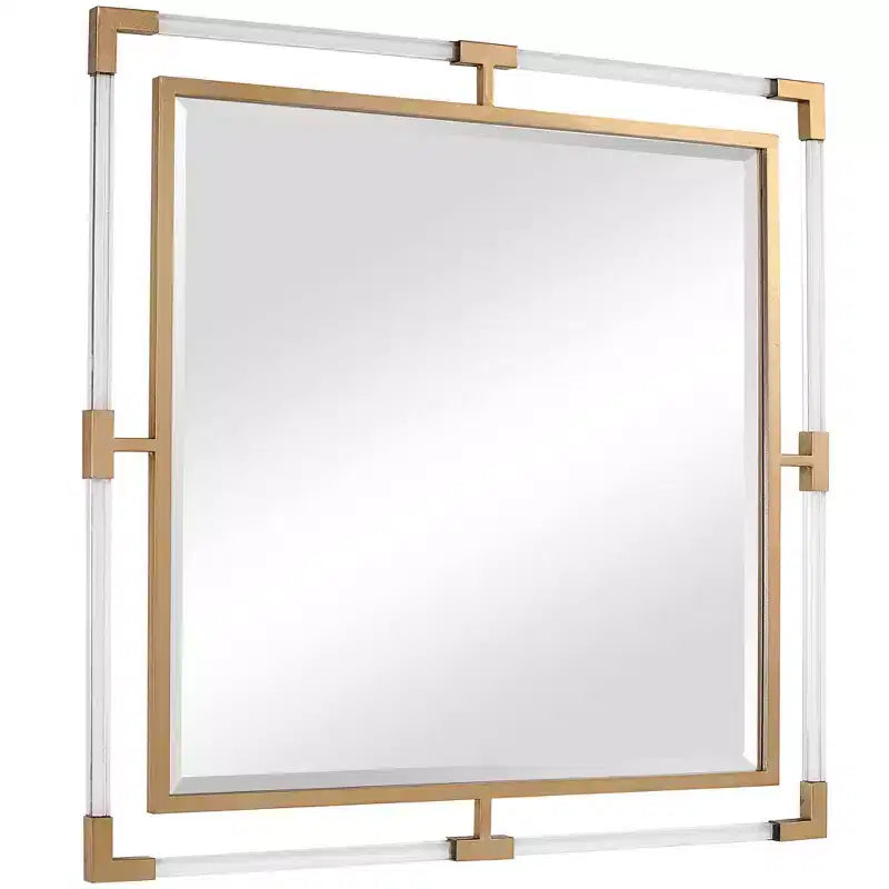 Balkan Metallic Gold Leaf 40 Square Wall Mirror