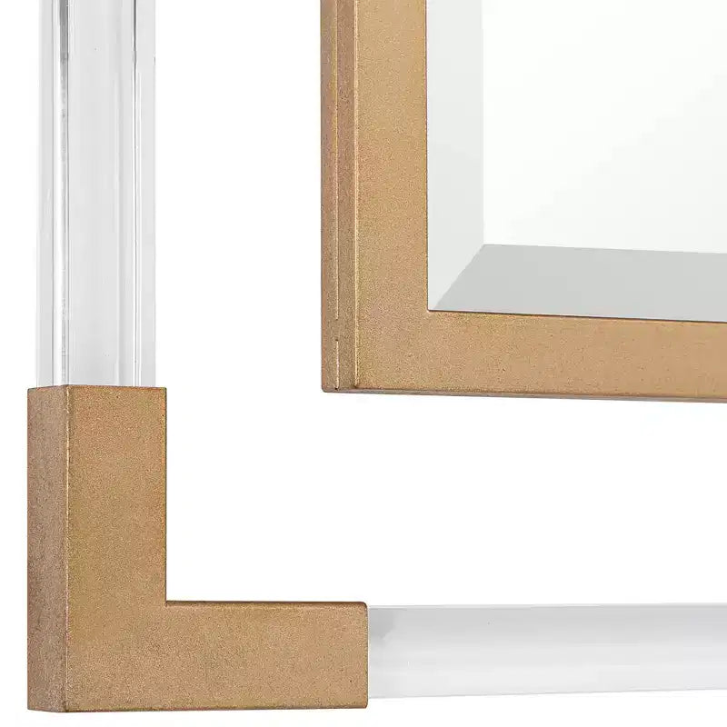 Balkan Metallic Gold Leaf 40 Square Wall Mirror