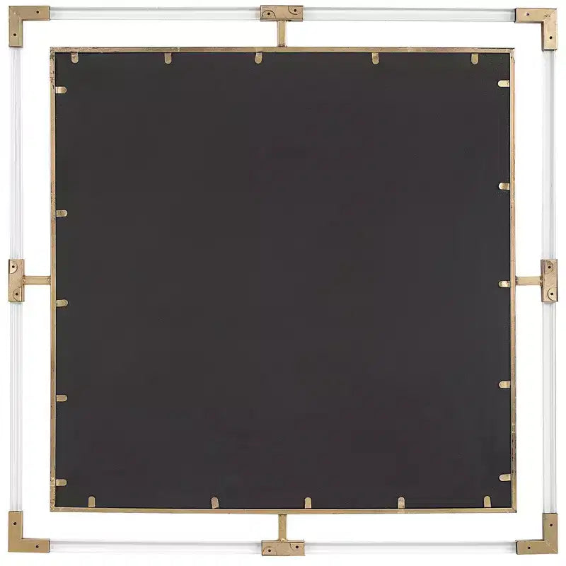 Balkan Metallic Gold Leaf 40 Square Wall Mirror