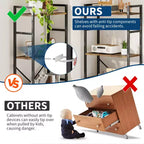 Bookshelf, Triple 5 Tier Shelf Display Book Shelf, Wide Bookcase, Rustic Wooden Shelving Unit, for Your Bedroom, Living Room, Home & Office Shelving