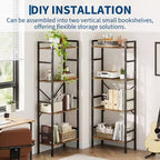 Bookshelf, Triple 5 Tier Shelf Display Book Shelf, Wide Bookcase, Rustic Wooden Shelving Unit, for Your Bedroom, Living Room, Home & Office Shelving